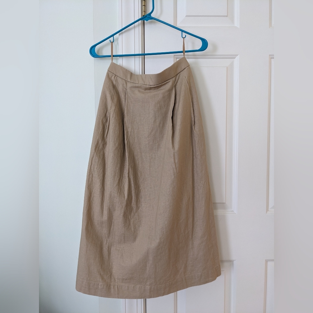 Uniqlo marimekko linen blend midi skirt